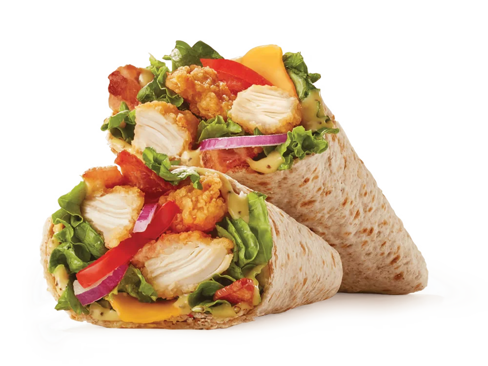 Arbys menu Crispy Chicken CLub Wrap