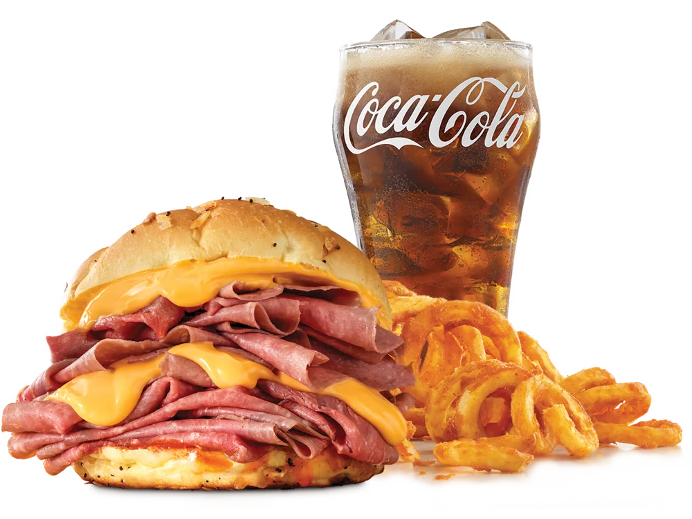 Arbys menu Double Beef N Cheddar Meal