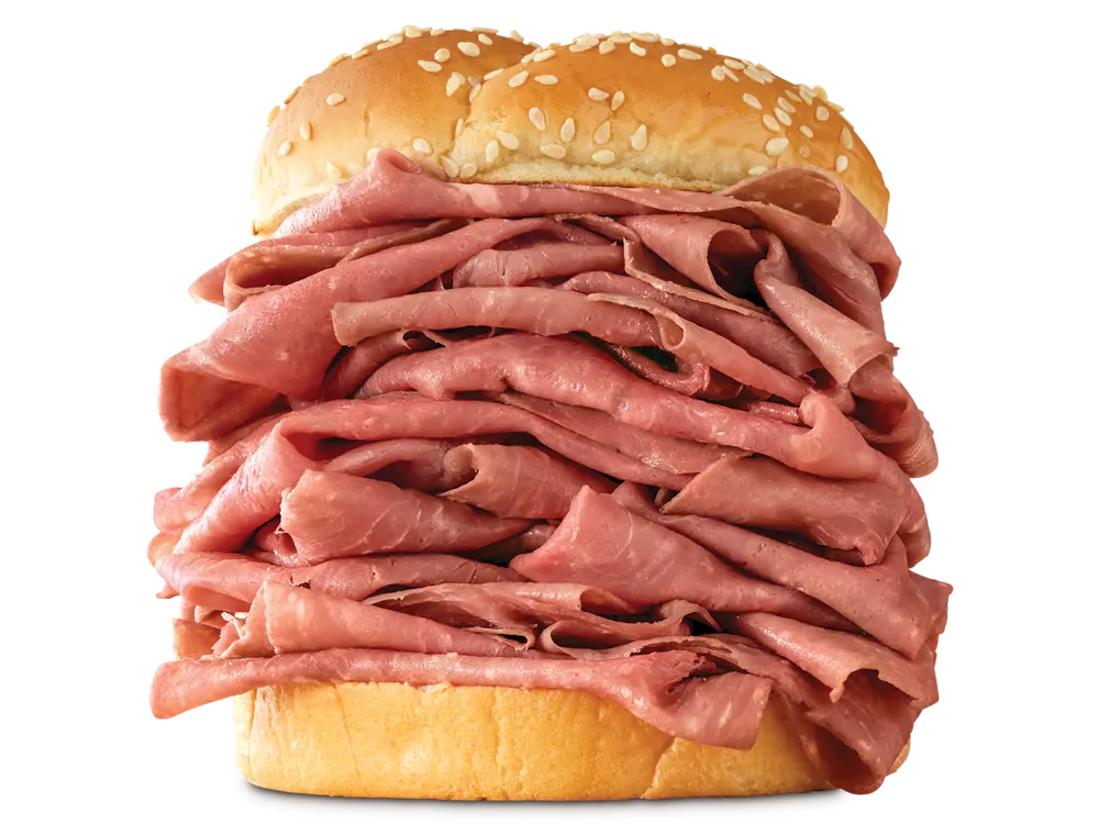 Arbys menu Hald Pound Roast Beef