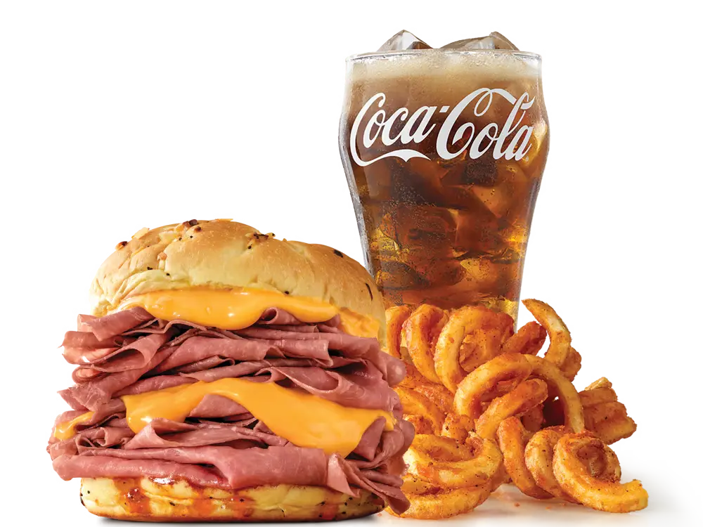 Arbys menu Half Pond Beef 'N Cheddar Meal