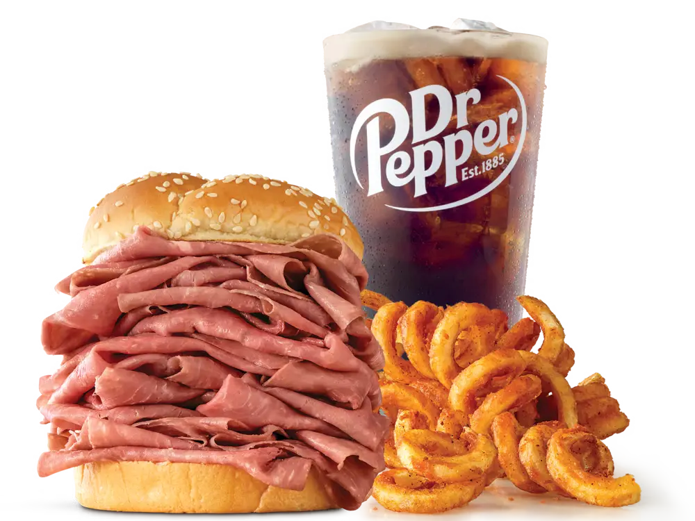 Arbys menu Half Pound Roast Beef Meal