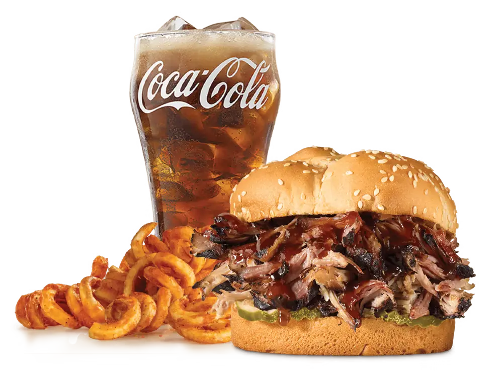Spicy Quarter Pound Pulled Pork Sandwich Meal